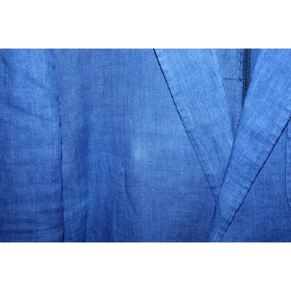 Peter Millar Men's XL Blue 100% Linen 2-Button Summer Blazer Jacket - Picture 5 of 11